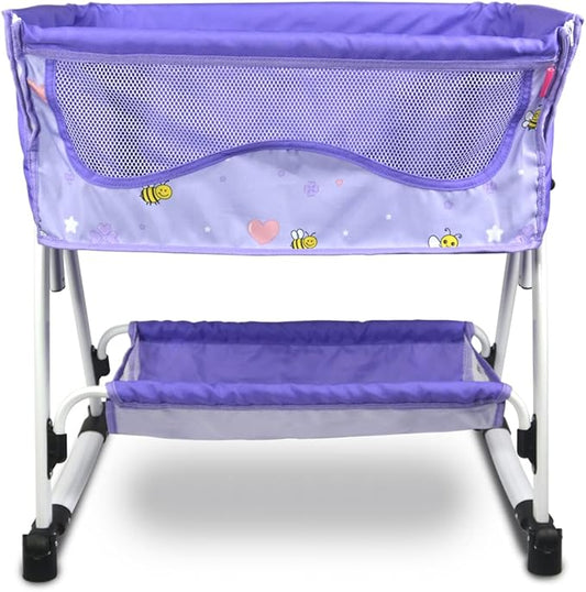Anivia Doll Bed Furniture 2 Function Toy, Doll Bed and Doll Swings Together for 18 inches Baby Dolls, Baby Doll Crib with Bottom (DP601PURPLE)
