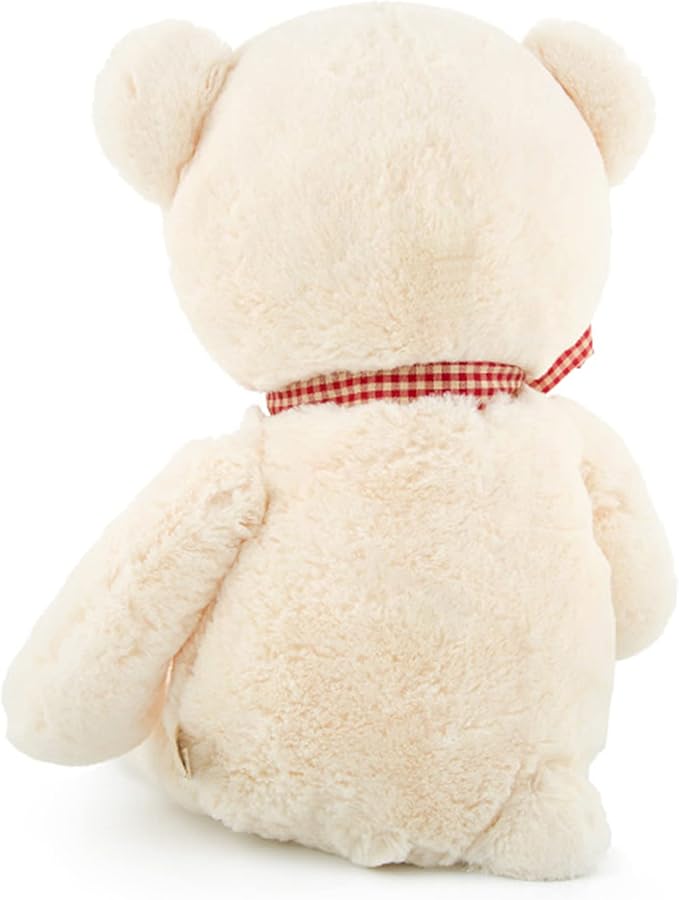 15”Teddy Bear with Heart Cute White Teddy Bear Stuffed Animals for Valentines Day Soft Stuffed Bear Plush Bear Plushie Toys Gifts for Girlfriend Boyfriend Kid