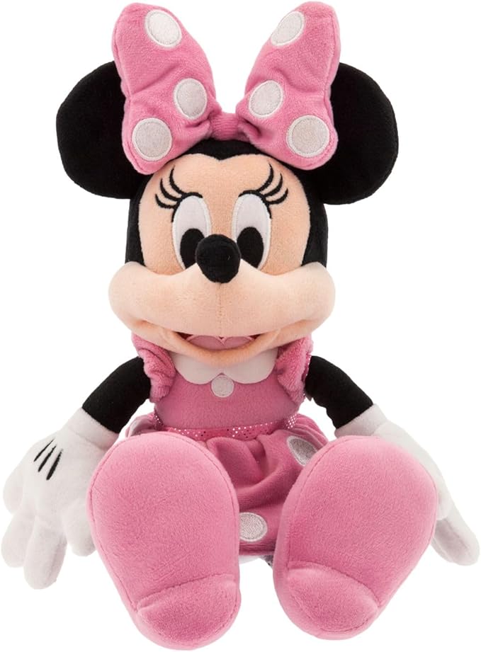 Disney Store Official Minnie Mouse Plush Toy in Pink - 14-Inch Soft Collectible - Timeless Design & Premium Quality - Ideal Gift Lovers - Perfect for Birthdays, Holidays, & Special Events