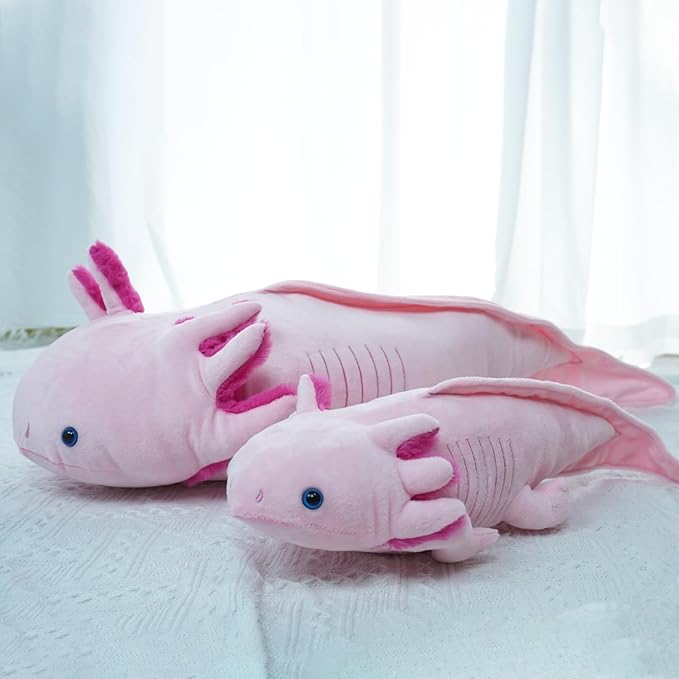 Axolotl Plush Toy, Axolotl Stuffed Animal,Soft Axolotl gifts Toys,Cute Salamander Plush,Salamander Plush Toy Gift for Kids and Adults - 17 Inch, pink