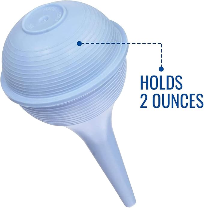 DMI Reusable Nasal Aspirator for Baby & Ear Bulb Syringe for Infant - Gentle Mucus Removal Suction to Clear Airway & Nasal | Baby Congestion Relief Nose Sucker for Baby