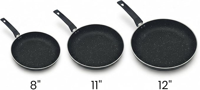 8-Inch Nonstick Frying Pan Skillet, Small Aluminum Omelet Pan for Eggs, Breakfast and Everyday Cooking, Induction Compatible Cookware for Gas, Electric and Ceramic