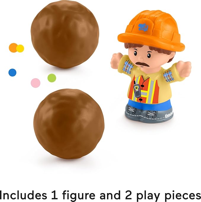 Fisher-Price Little People Toddler Construction Toy Work Together Dump Truck with Music & Accessories for Pretend Play Kids Ages 1+ Years