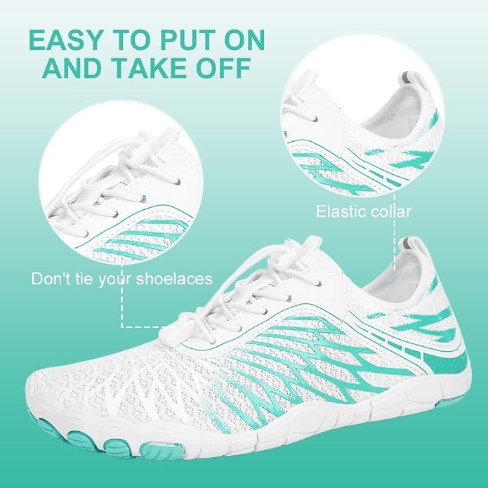 ELETON Barefoot Shoes Women Men Footwear, Wide Toe Box Hiking Zero Drop Non-Slip Quick-Dry River Boat Pool Beach Water Shoes, Lightweight Swimming Running Walking Sneakers Unisex