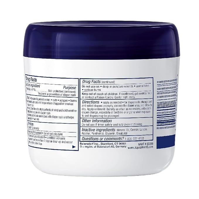 Aquaphor Baby Healing Ointment Advanced Therapy Skin Protectant for Chapped or Dry Skin, Drool Rash and Diaper Rash Ointment, 14 Oz Jar (Pack of 12)