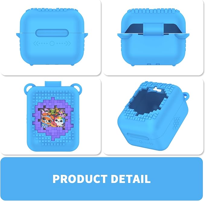 Soft Silicone Case for Bitzee Interactive Toy Digital Pet, Shockproof and Protective Carrying Case for Bitzee Interactive Electronic Pets with Lanyard (Blue)