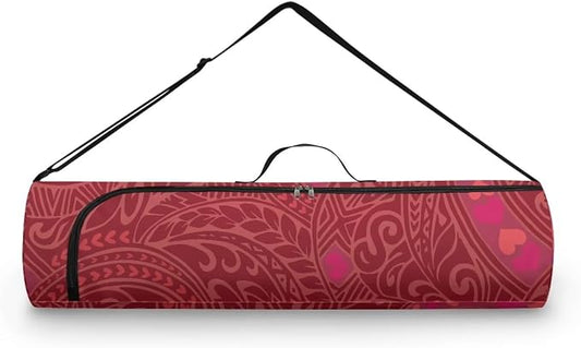 Yoga Mat Bag with Adjustable Shoulder Strap and Handle Zipper, 30in Wide x 6.3in Diameter for Yoga Mat Storage