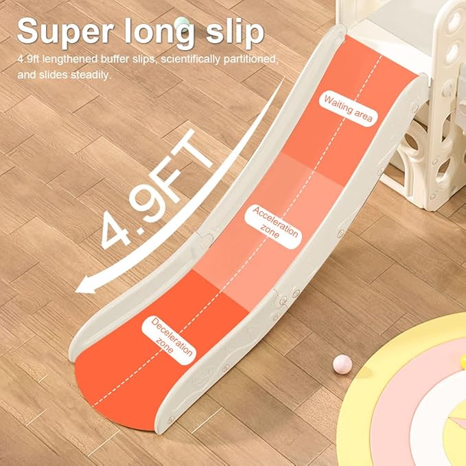 monleelnom Children's Slide Suitable for Children Age 1-12 Years Old to Play and Climb on The Slide