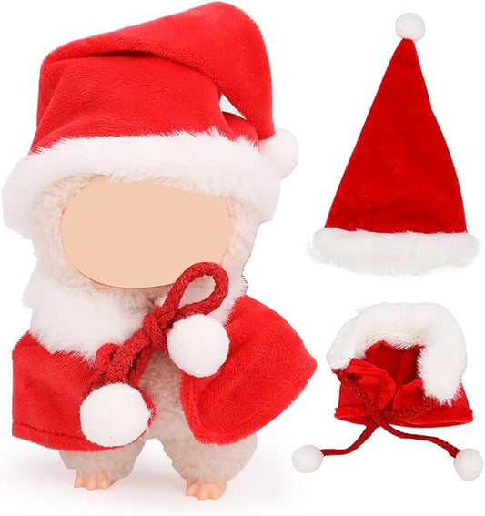 Doll Clothes for Labubu (for Standing/Sitting 17/15cm Plush Doll)(NO Doll)- Multiple Style Accessories Handcrafted Clothing Dress Up Included Headwear and Clothes for Girl Woman (CHTS2)