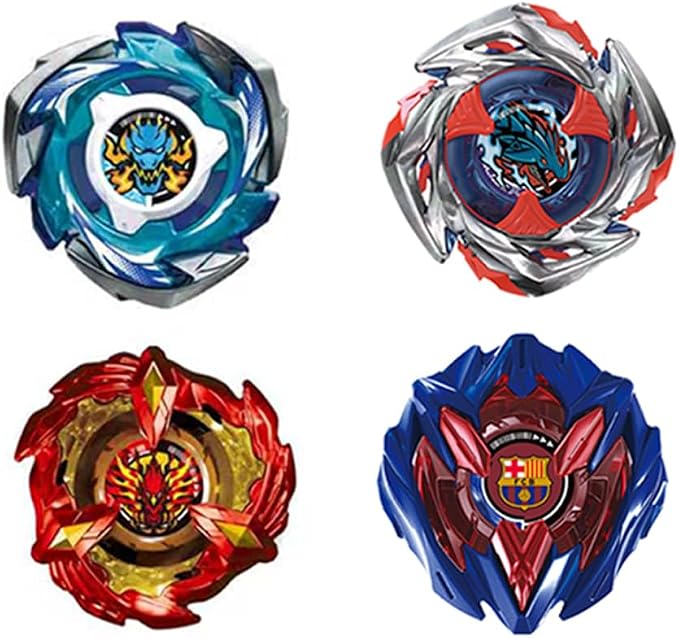 MUSTYBELT Battling Top Burst Gyro Toy Set Toy Gift for Children Boys Ages 6 8 10 12+ Combat Battling Game 12 Burst Spinning Tops 2 Two Way Launchers Grip Starter (BOZE-BX8)