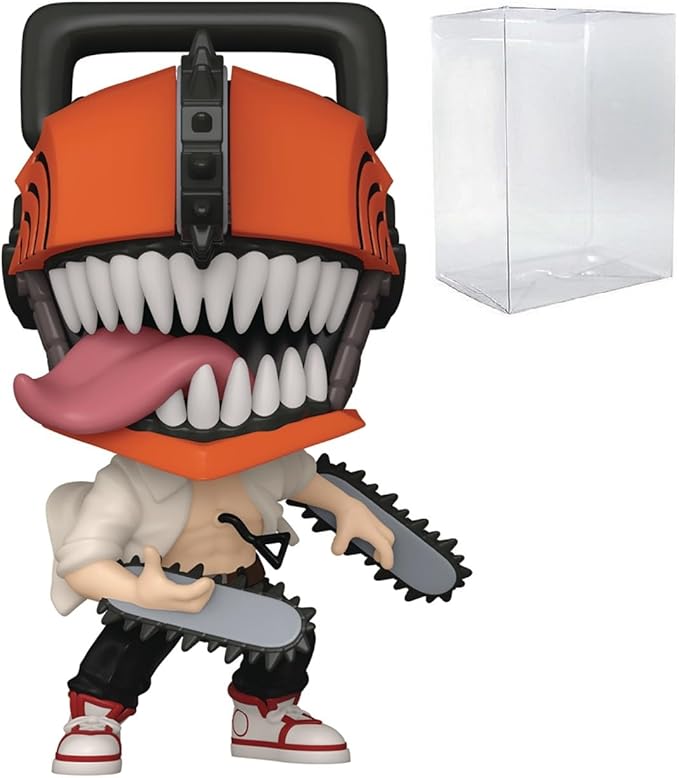 POP Anime: Chainsaw Man - Chainsaw Man Funko Vinyl Figure (Bundled with Compatible Box Protector Case), Multicolor, 3.75 inches