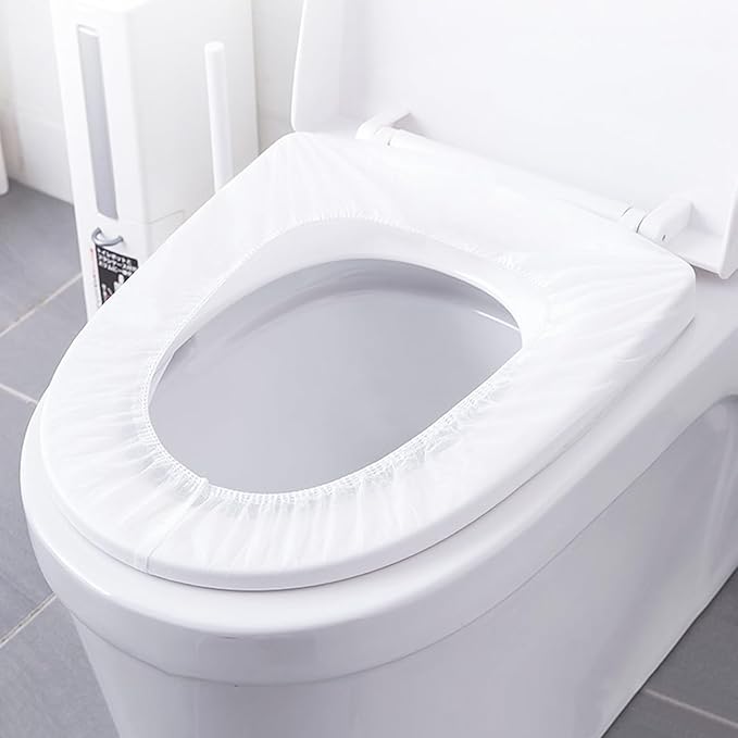 100 Pack Disposable Toilet Seat Covers for Travel Public Toilet Hospital,Portable Waterproof (Individual Package)