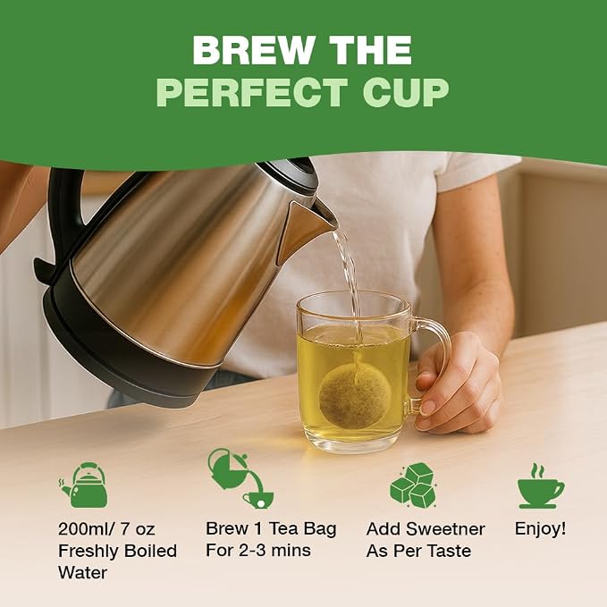 HANDPICK Lemon Balm Tea Bags – 100 Count | 100% Pure & Naturally Dried | Caffeine-Free Herbal Tea with Citrus Flavor & Aroma | Premium Lemon Balm Leaf