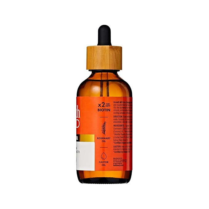 Red By Kiss Growth MD Strengthening Hair Oil with Biotin Rosemary for Hair Growth & Thinning, Cooling Scalp Treatment, Strengthens & Thickens Hair, Soothes Irritation (4 Fl Oz)