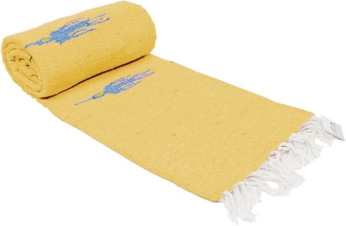 Open Road Goods Mexican Thunderbird Yoga Blanket, Handwoven Throw for Yoga, Meditation, and Home Décor – Versatile Blanket for Beach, Picnic, Camping, or Outdoor Use