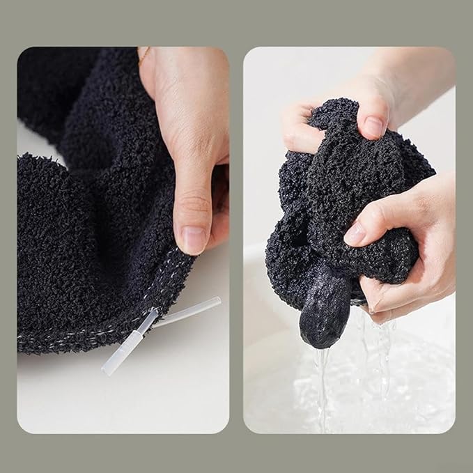 Soft Toilet Seat Washable And Comfortable Plush Toilet Seat Cover Pads, Reusable Thicker Warmer Cover Pads With Handle (Black)