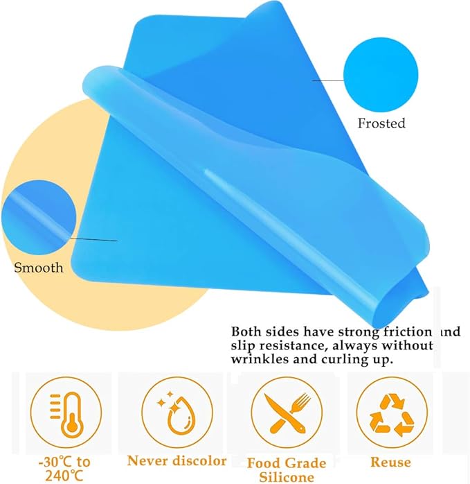 Silicone Mat, IKOCO 15.7"x 11.8" Silicone Craft Mat for Playdough A3 Large Nonstick Resin Molds Sheets for Epoxy Resin Jewelry Casting