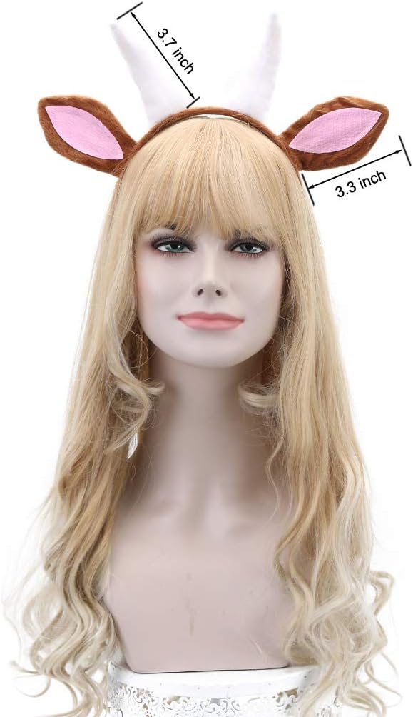 Plush Animal Ears and Horns Headband-Halloween Christmas Festival Theme Party Animal Cosplay Costume Headbands