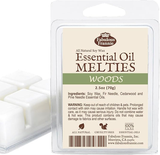 Fabulous Frannie Woods 100% Pure & Natural Soy Tart Meltie Made with Pure Cedarwood, Cypress and Pine Essentail Oils 2.75 oz