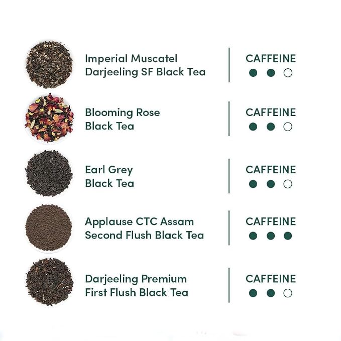 VAHDAM, Assorted Black Tea Loose Leaf Tea Gift Set (10 Flavors) Gift Ideas for Women & Men | Directly Sourced From Assam and Darjeeling | Resealable Ziplock Pouch
