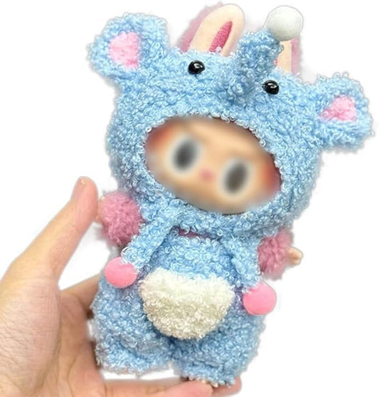 17cm Doll Clothes Accessories for 17cm Dolls Outfits Clothes Cute Stylish Set NO Doll (Blue Elephant)
