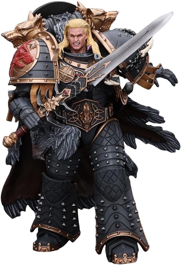 JOYTOY1/18 Warhammer The Horus Heresy Action Figure Space Wolves Leman Russ Primarch of The VIth Legion Collection Model Birthday Gift 7.09 inch