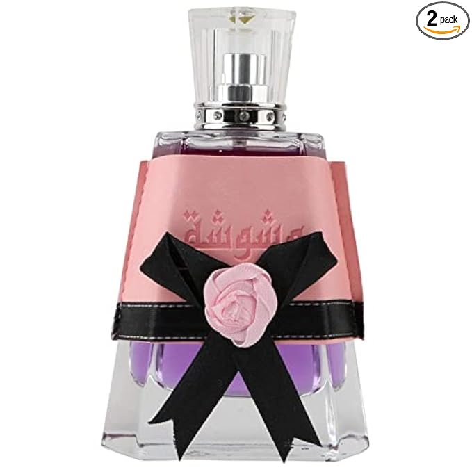 Lattafa Washwashah 2-Piece Set for Women, (3.4 Ounce Eau De Parfum Spray + 1.7 Deodorant Spray)