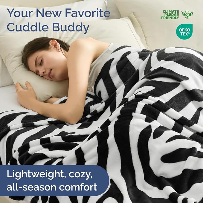 Ultra Soft Fleece Blanket - Flannel Fleece Luxury Blanket - Lightweight for Couch Bed Chair - Thick, Warm and Breathable - All Season Cozy Fuzzy, Anti-Static Microplush Bedding, Queen, Design 284