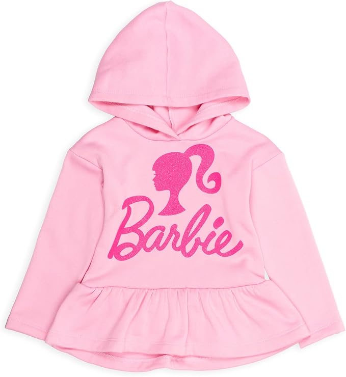 Barbie Girls Fleece Hoodie and Leggings Outfit Set Toddler to Big Kid Sizes (2T - 18-20)