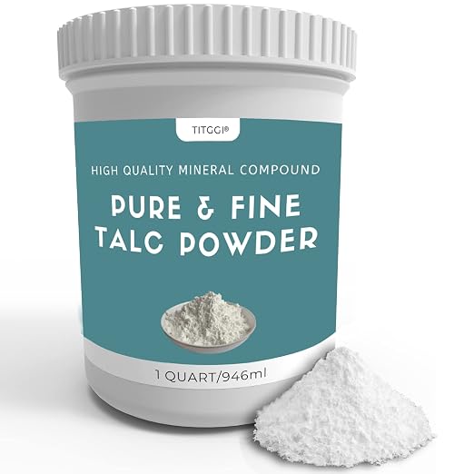 1 Quart Super Purity Talcum Powder, Extremely Fine Talc Powder for Chalk Painting, Multiple Purpose Talcum Unscented with Excellent Lubrication, for Bike and Auto Tire Repairing - by TITGGI