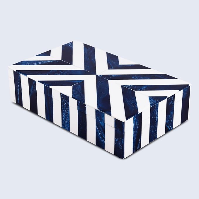 Handicrafts Home Decorative Storage Box 10x6 – Remote Organizer Box with Lid, Modern Decorative Keepsake Box, Boho Shelf Décor, Memory Box for Photos or Letters, Decorative Box for Table Décor