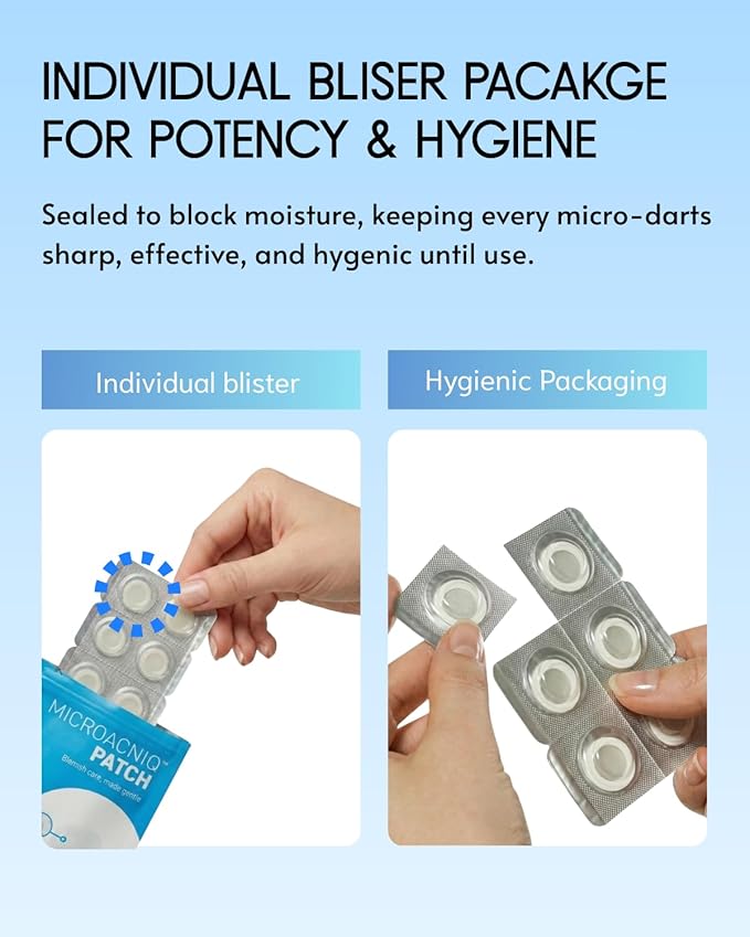 le dalcom Korean Micro-darts Patch, Early Stage Blemish Patches, Acne Care, Salicylic Acid, Tea Tree & Cica, Individual Blister Package (36 Patches)