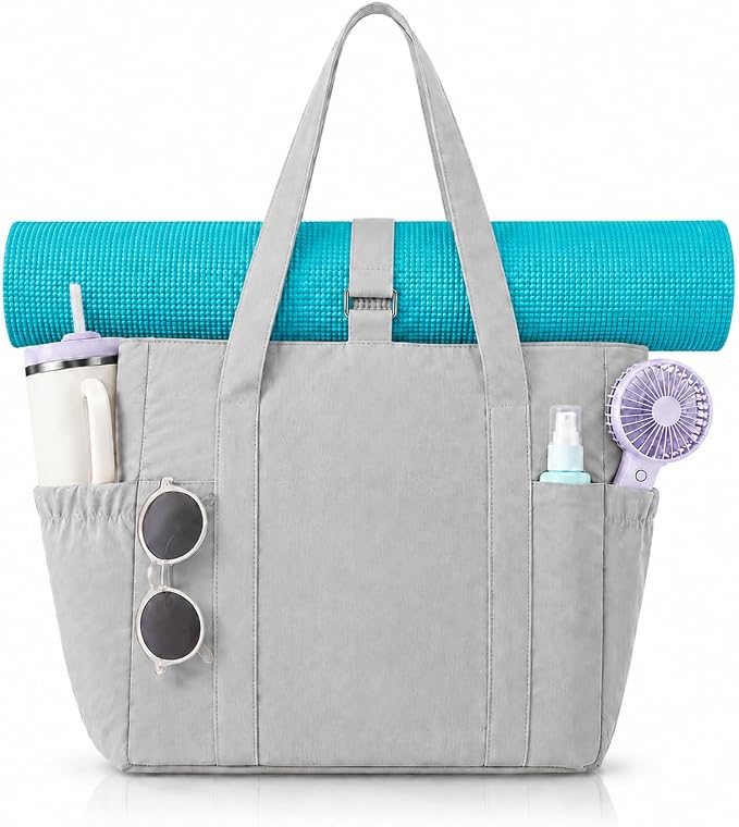 Tote Bag for Women, 26L Capacity Travel Purses Work Bag, Small Zipper Tote Bag for Travel Nurse Gym Teacher