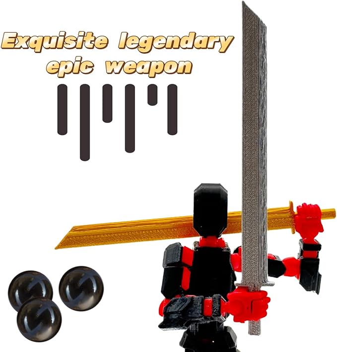 3D Printed 5.54-inch Multi-Jointed Action Figures Dummy13, Full Body Mechanical Movable Toy, Multiple Accessories, Hand Painted Figure, Desk Decoration, Creative Gifts (Z-Set1)