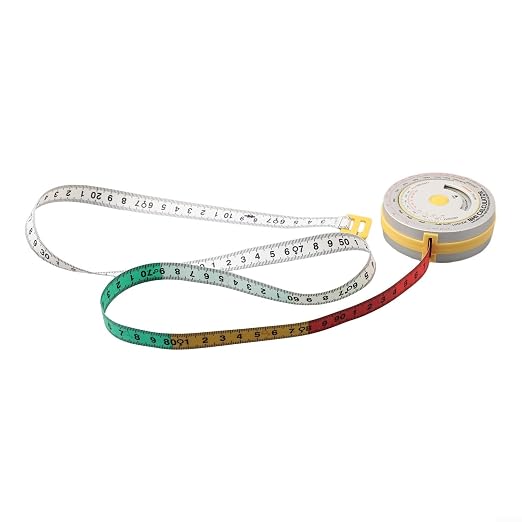 BMI Body Mass Index Tape Measure, Retractable Design with Lock Button, Plastic Material for Diet Fitness Tracking, 150cm/200cm Options(yellow)