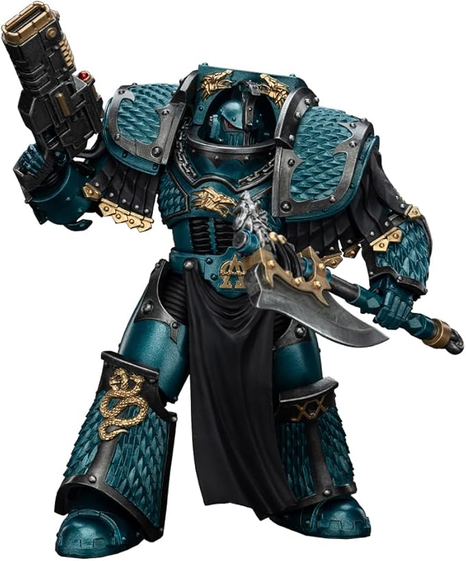 JOYTOY Warhammer 40K The Horus Heresy 1/18 Action Figure-Alpha Legion Lernaean Terminator with Volkite Charger-Collection Model Birthday Gifts