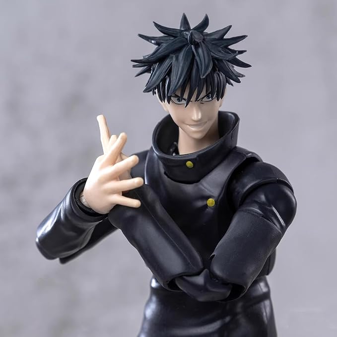 Fushiguro Megumi Action Figure, 18cm Anime JJK Figure Model Statue Movable Figure, Changeable Face Handmade Collectible Desktop Decoration Gifts for Fans
