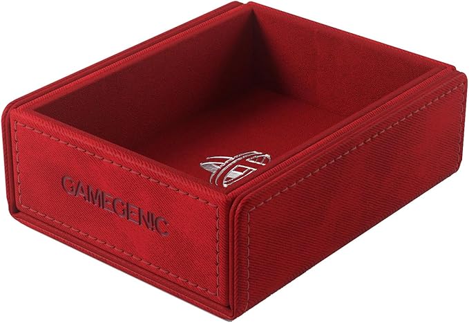Gamegenic Token Keep - Premium Token Box for Safe Storage, Fits Dungeon 1100+ and Dungeon S 550+, Holds Tokens, Dice, and Cards, Fully Usable During Gameplay, Red Color, Made