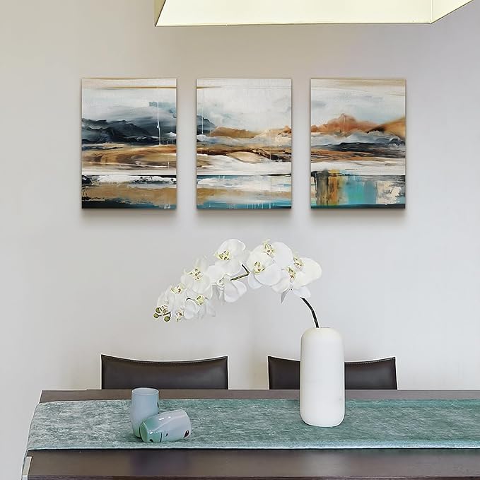 MHARTK66 Abstract Nature Landscape Wall Art for Living Room, Set of 3 Modern Canvas Prints Paintings Artwork for Walls, Wall Decor Pictures for Bedroom Dining Room Office Home Decoration 16x24 Inch