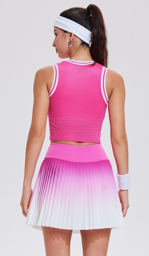 AFZ Women Pleated Tennis Skirt Set Golf Pickleball Outfits Two Pieces Athletic Dress with Built in Shorts