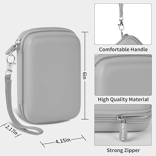 PAIYULE Travel Case Compatible with RG353V/ RG353VS/ R36S Retro Handheld Game Console, Handheld Emulator Storage Holder Organizer, Android Game Console Carrying Bag (Grey) (Box Only)