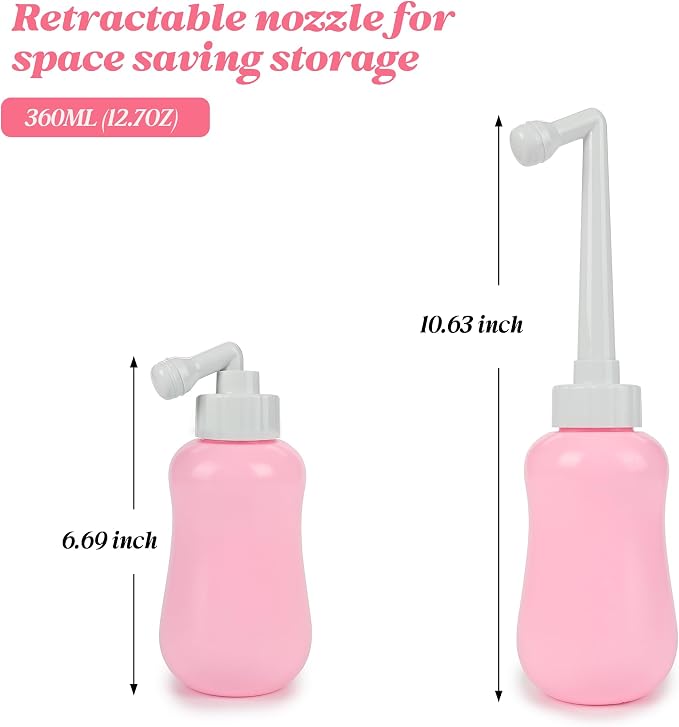 Deepdeem Peri Bottle for Postpartum Care Portable Travel Bidet | Angled Spout Portable Bidet,New Mom Postpartum Essential,Perineal Care,Postpartum Recovery,Perineal Cleanser