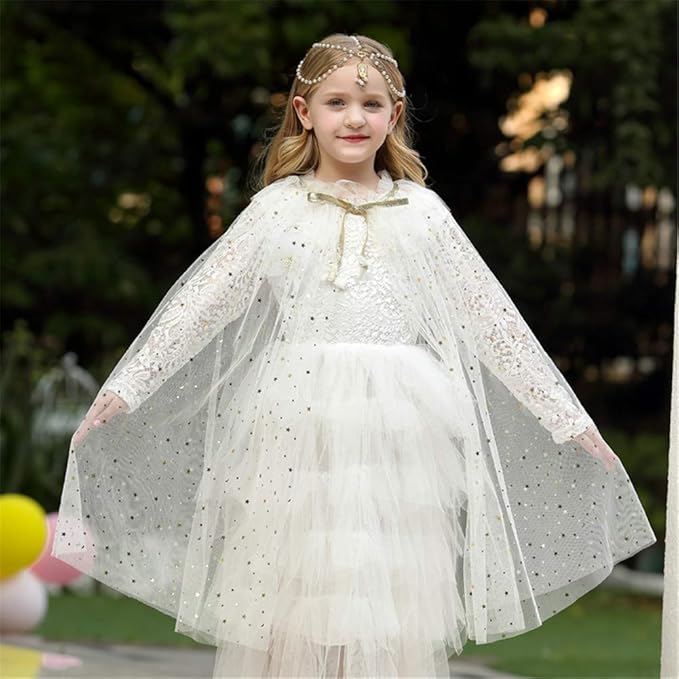 FKKFYY Rainbow Cape Cloak for Girl Princess
