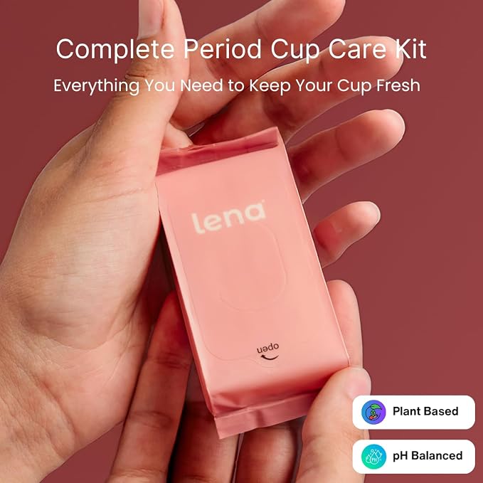 Lena Menstrual Cup Cleaner Kit - Period Cups & Disc Wash, Wipes, Sanitizer
