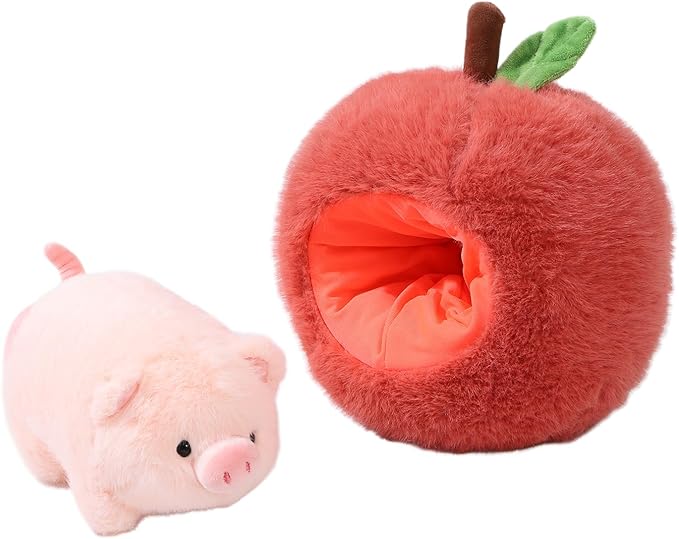 Lovely Pig Stuffed Animal Plush Pillow 9.8Inch Funny Detachable Pig Toy Soft Plushie Pillow Cute Animal Ornaments Party Decor Birthday Gift for Boys and Girls