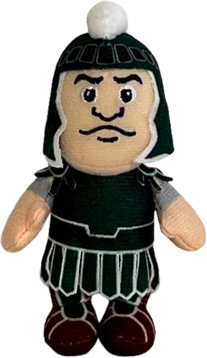 Bobbi-Dobbiez Attachable Plushie Michigan State University Sparty Mascot – Attaches to Backpacks, Bags, Shoes, Water Bottles, and More