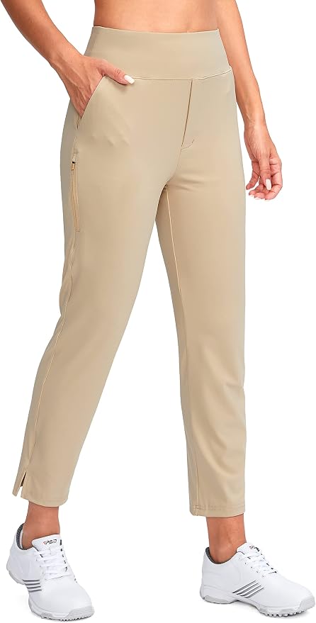 YYV Women's Golf Pants High Waist Stretch Ankle Pants with Pockets | Work Ankle Pants, Dress Pants with 4 Pockets, For Yoga Business Travel Casual