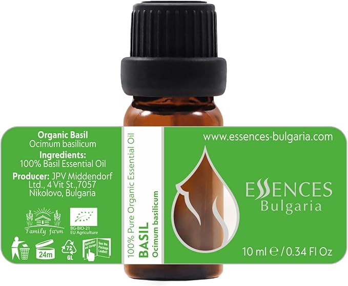 Set Hair Repair Organic Essential Oils | Basil (10ml) + Rosemary (10ml) + Clary Sage (5ml) | 100% Pure and Natural | Undiluted | Therapeutic Grade | Family-Owned Farm | Non-GMO | 3pcs