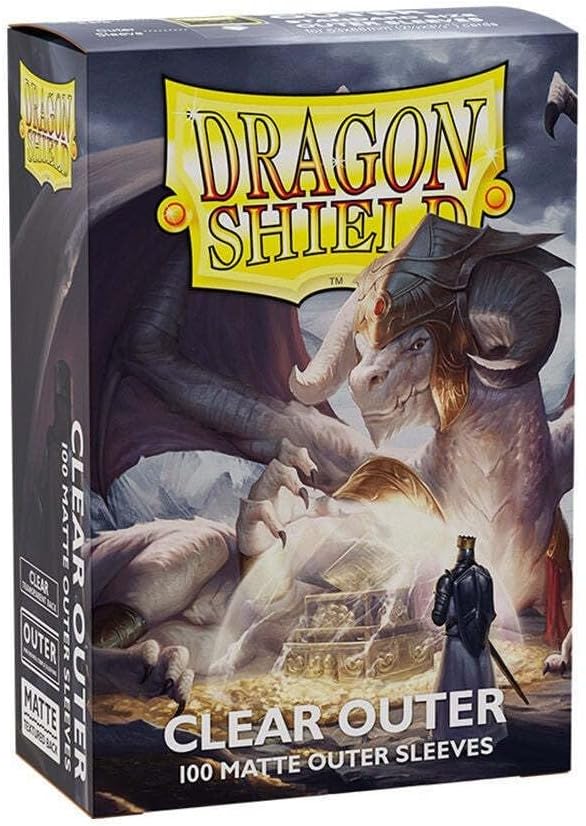 Dragon Shield | Matte Clear Outer Sleeves | 100 CT - Smooth & Tough Premium TCG Sleeves | Compatible with Pokemon, Flesh & Blood, One Piece & Magic The Gathering