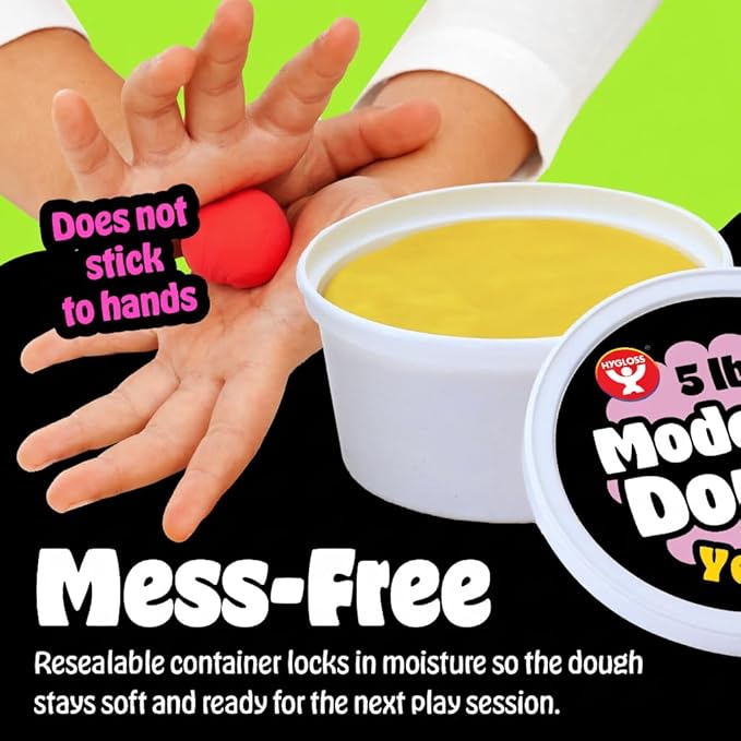 Hygloss Play Modeling Dough for Kids – Safe & Non-Toxic Sensory Dough for Arts and Crafts – 5 lb Tub – Play Clay for Toddler Activities, Preschool Classroom Must-Haves – Orange Color, Unscented